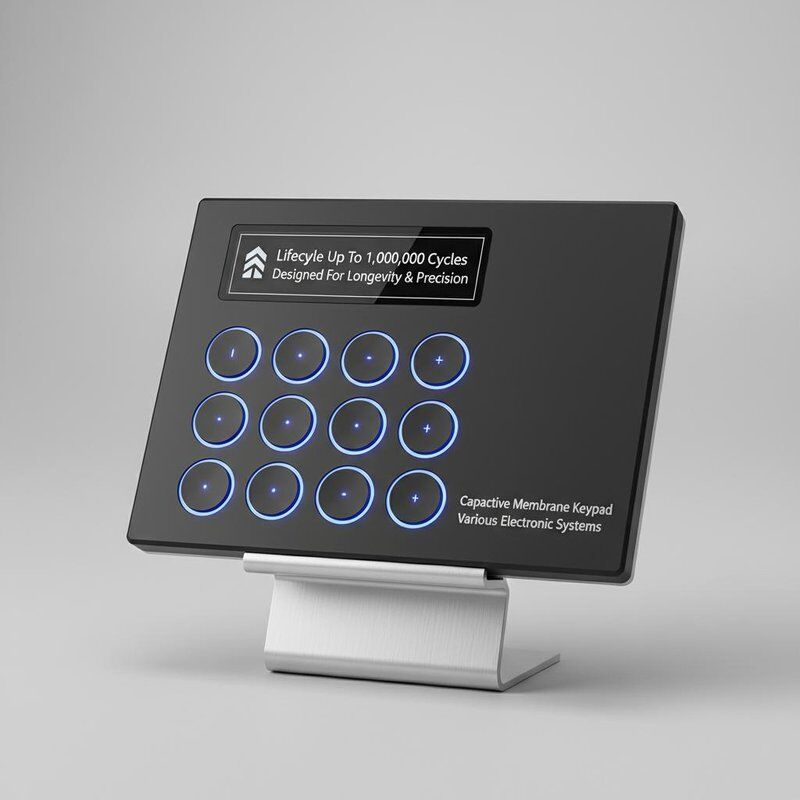 Lifecycle Up To 1 Million Cycles Capacitive Membrane Keypad Designed For Long Lasting Performance And Key Input In Various Electronic Systems